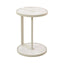 Beige Glass Side Table - Warm Grey