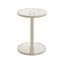 Beige Glass Side Table - Warm Grey