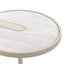 Beige Glass Side Table - Warm Grey