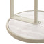 Beige Glass Side Table - Warm Grey