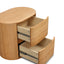 60cm Tassie Oak Bedside Table - Natural