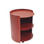 37cm Round Side Table - Burgundy Red