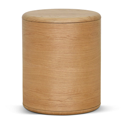 46cm Round Bedside Table - Natural