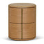 46cm Round Bedside Table - Natural