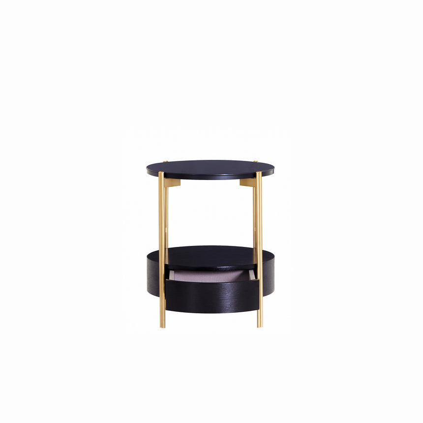 Black and Gold 1 Drawer Side Table