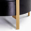 Black and Gold 1 Drawer Side Table