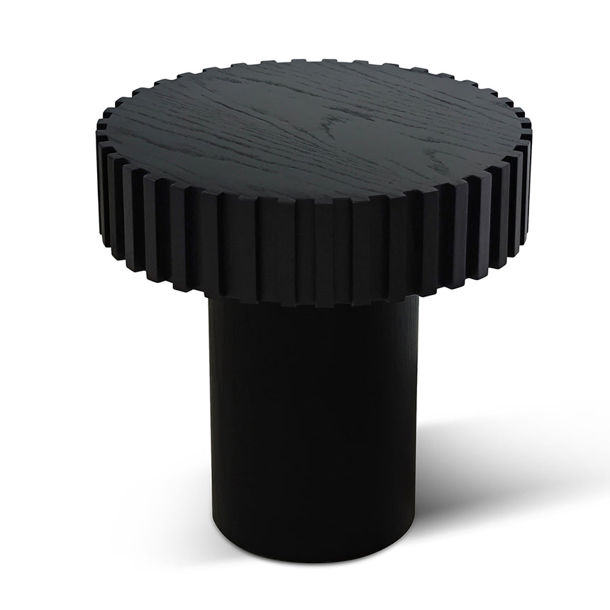 50cm Round Side Table - Full Black