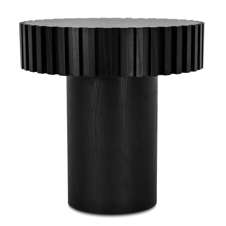 50cm Round Side Table - Full Black