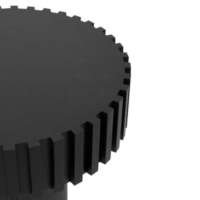 50cm Round Side Table - Full Black