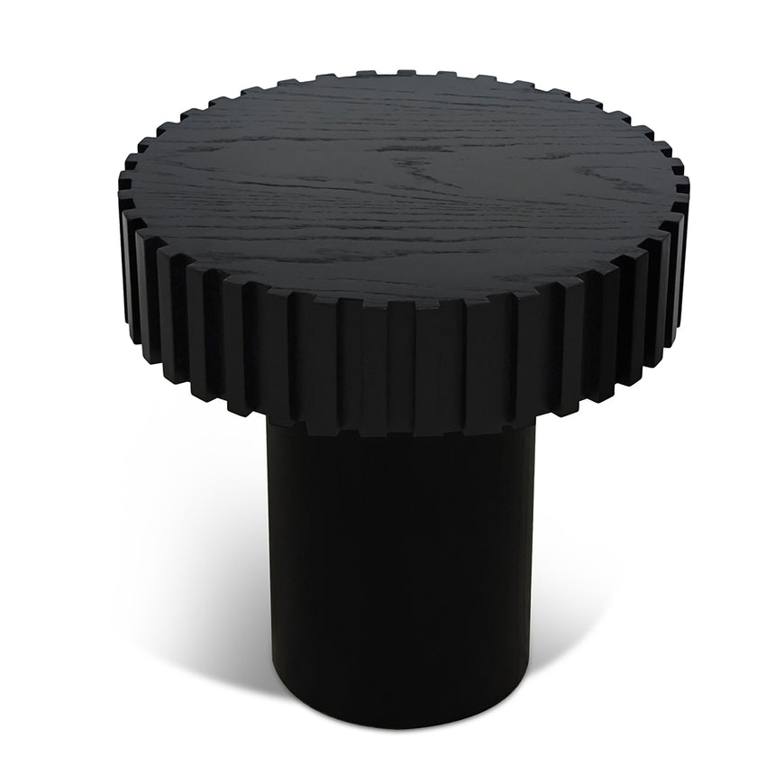 50cm Round Side Table - Full Black