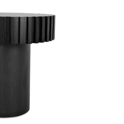 50cm Round Side Table - Full Black