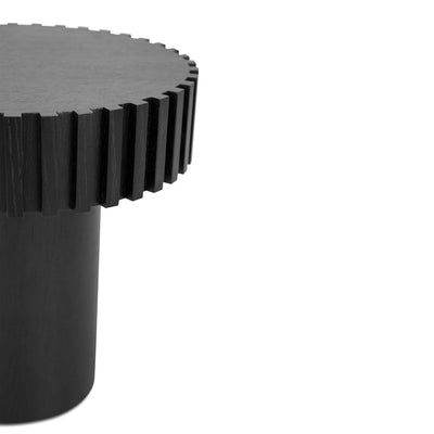 50cm Round Side Table - Full Black