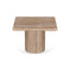 50cm Travertine Top Side Table - Natural