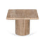 50cm Travertine Top Side Table - Natural