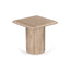 42cm Travertine Top Side Table - Natural