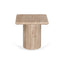 42cm Travertine Top Side Table - Natural