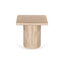 42cm Travertine Top Side Table - Natural