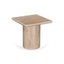 42cm Travertine Top Side Table - Natural