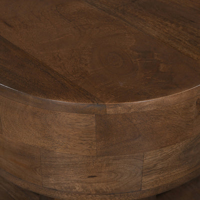 40cm Round Side Table - Walnut