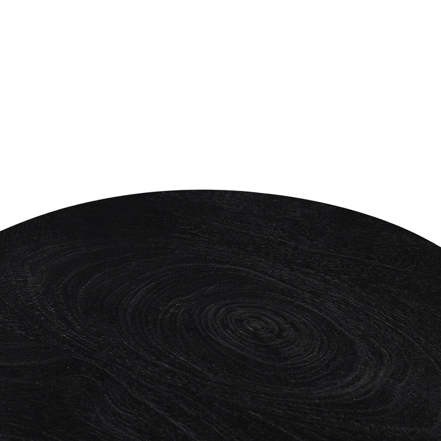 40cm Round Side Table - Black