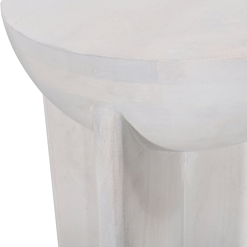 40cm Round Side Table - Cafe White