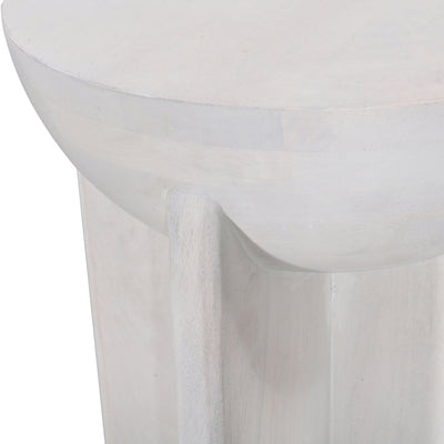 40cm Round Side Table - Cafe White