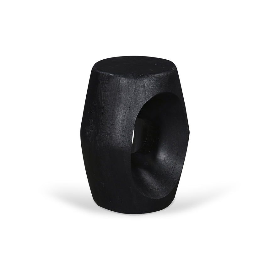 40cm Round Side Table - Full Black