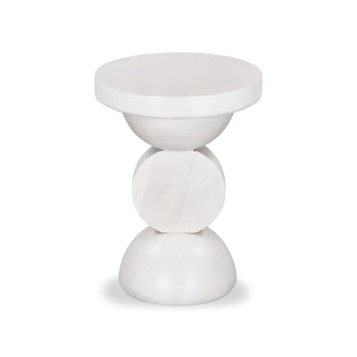 38cm Round Side Table - Cafe White