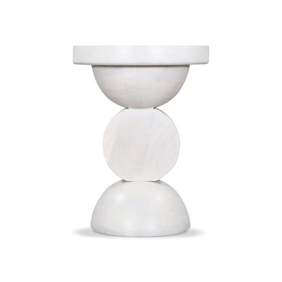 38cm Round Side Table - Cafe White