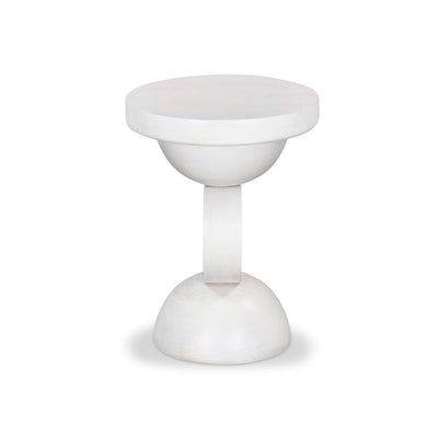 38cm Round Side Table - Cafe White