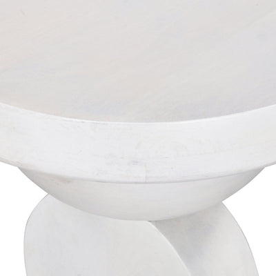 38cm Round Side Table - Cafe White