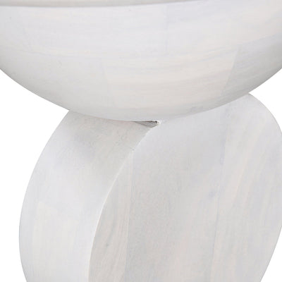 38cm Round Side Table - Cafe White