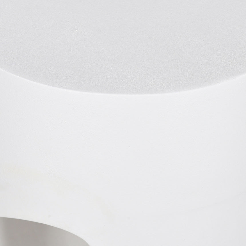 32cm Round Side Table - White