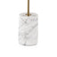 45 cm Brushed Gold Side Table - Carrara Marble