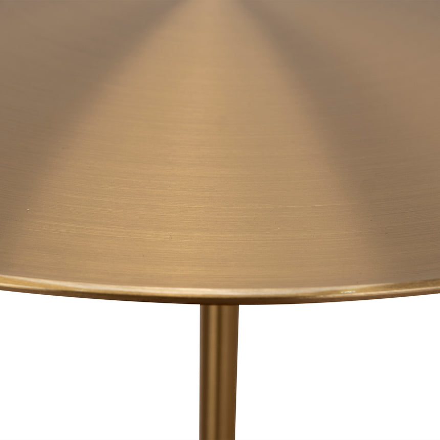 45 cm Brushed Gold Side Table - Rosso Levanto Marble