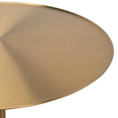 45 cm Brushed Gold Side Table - Rosso Levanto Marble