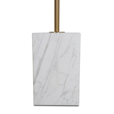 45cm Brushed Gold Side Table - Carrara Marble