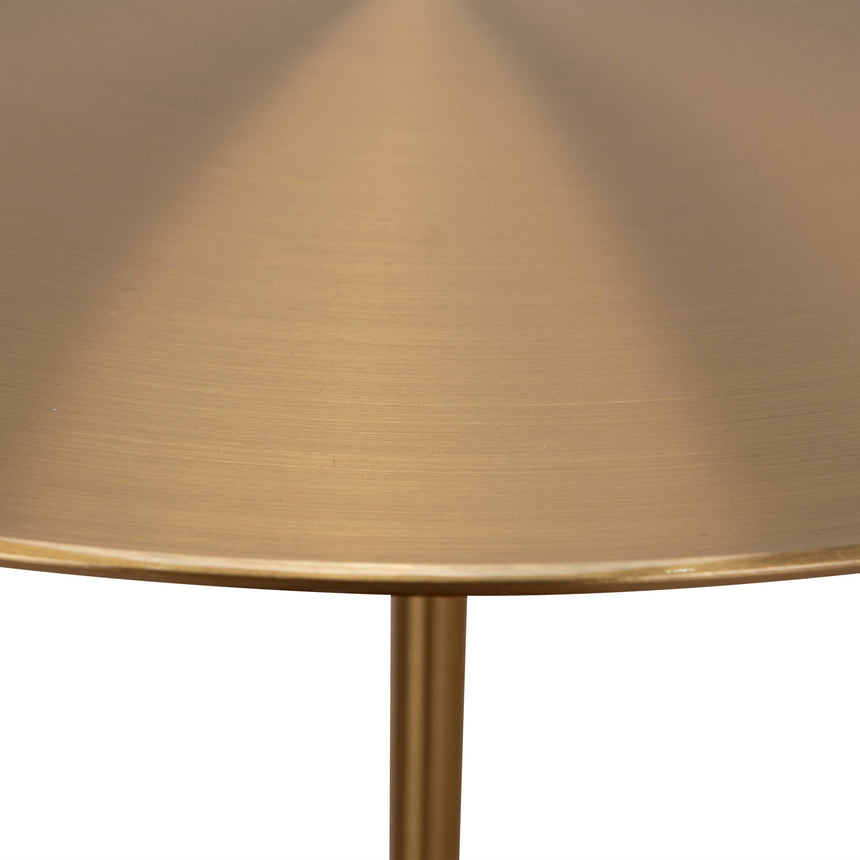 45cm Brushed Gold Side Table - Carrara Marble