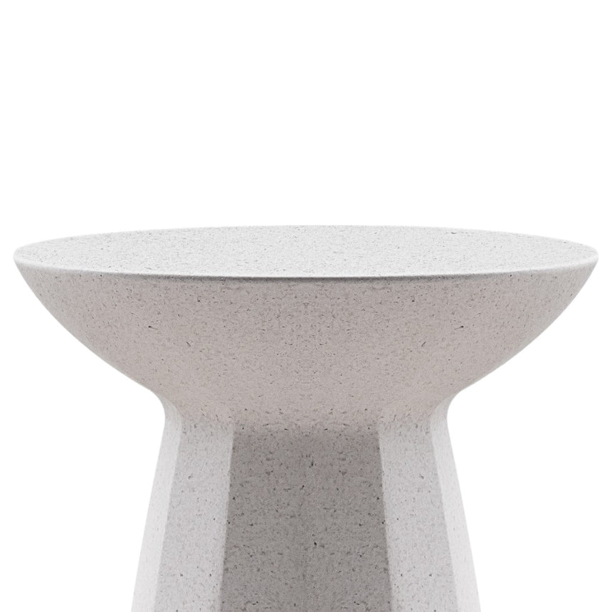 42cm Fibre Glass Side Table - White