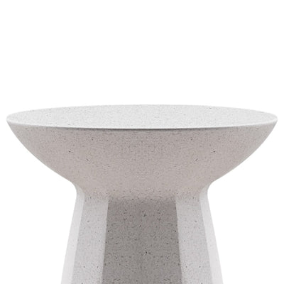 42cm Fibre Glass Side Table - White