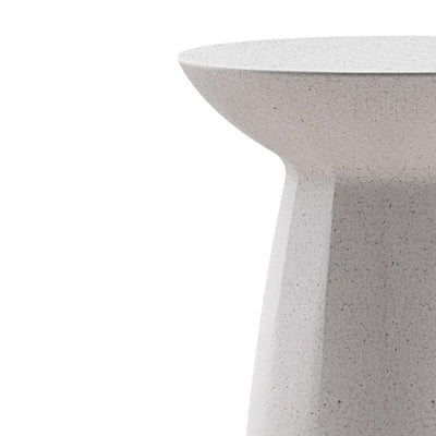 42cm Fibre Glass Side Table - White