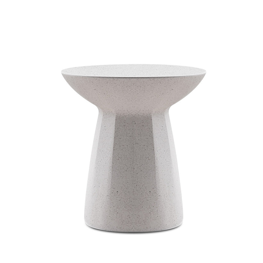 42cm Fibre Glass Side Table - White