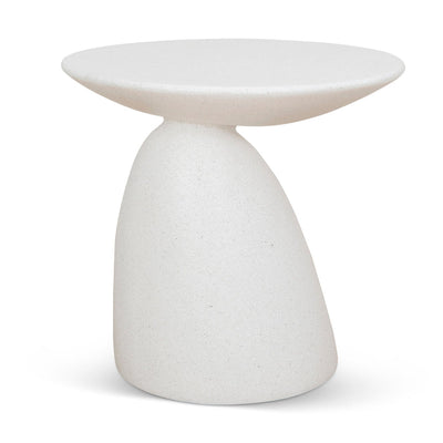 60cm Fibre Glass Side Table - White