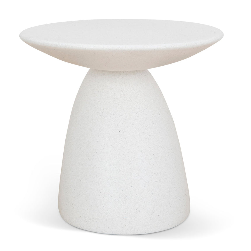 60cm Fibre Glass Side Table - White