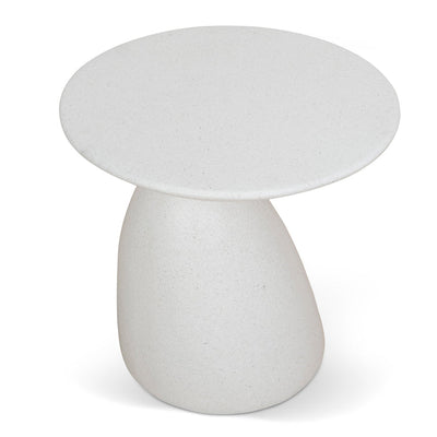 60cm Fibre Glass Side Table - White