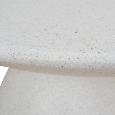 60cm Fibre Glass Side Table - White