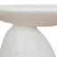 60cm Fibre Glass Side Table - White