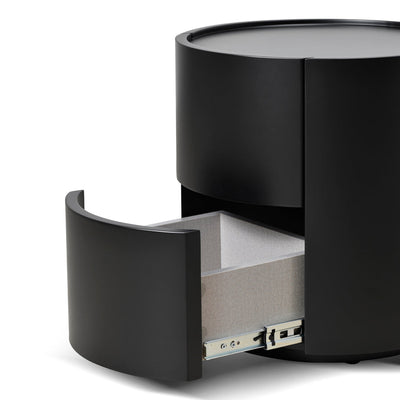 Bedside Table - Full Matte Black