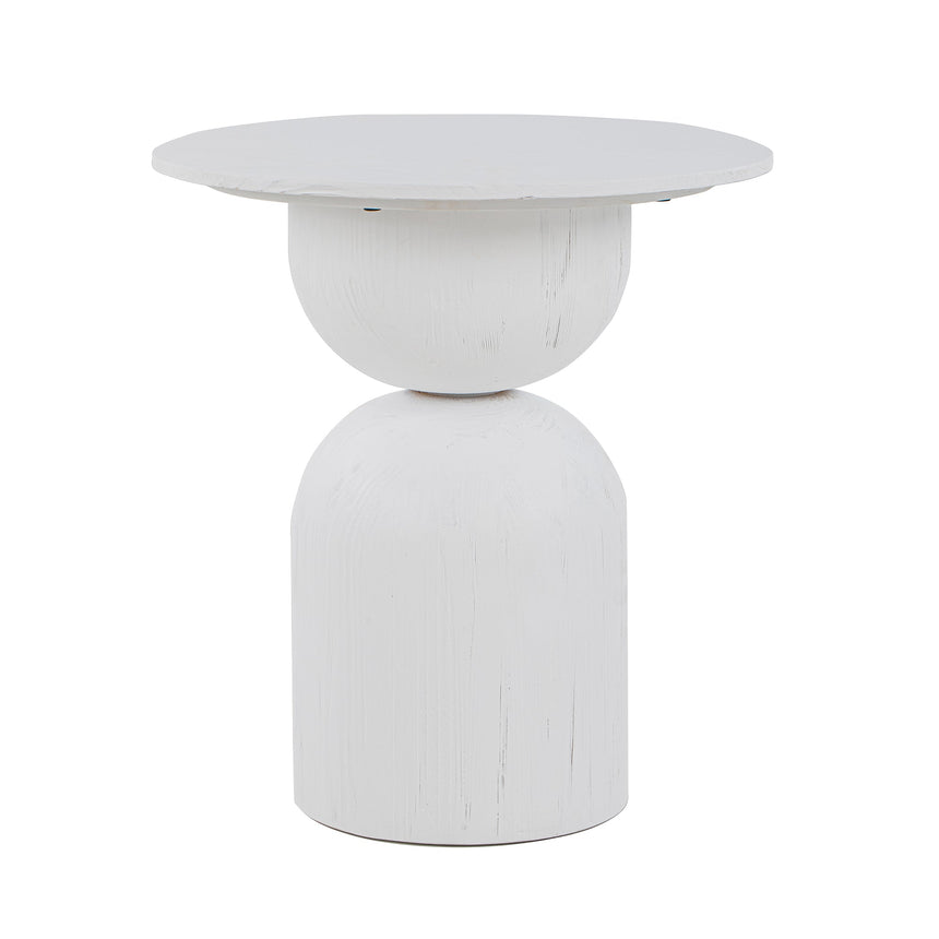 Round Side Table - Full White