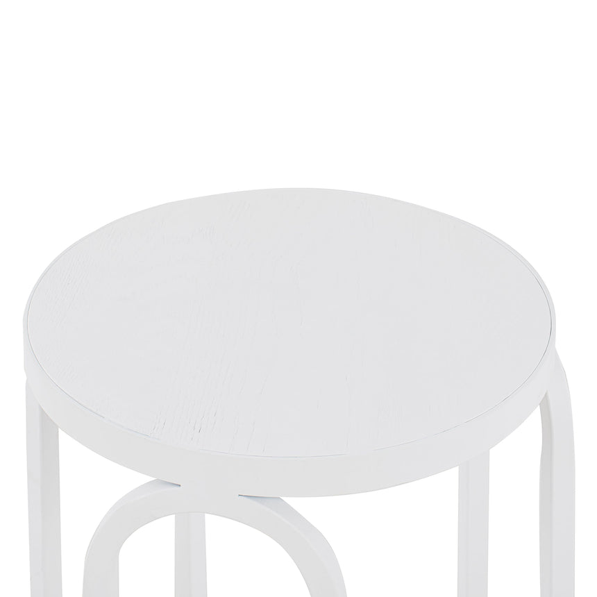 Oak Side Table - Full White